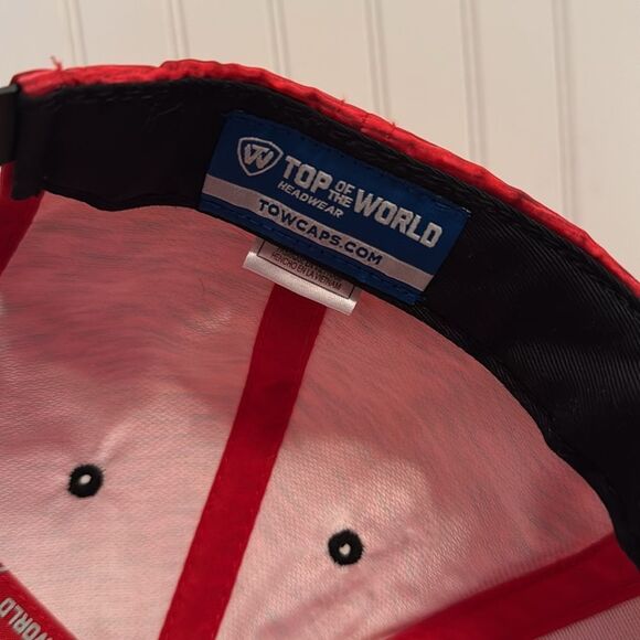 Top of the World Red and Black Adjustable Hat - Picture 6 of 9